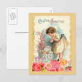 De vintage Groet van Pasen Feestdagenkaart (Voorkant / Achterkant)