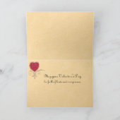 De vintage Harten van de Cupido Feestdagen Kaart (Binnen)