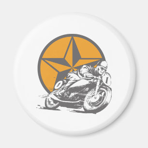 De vintage het Rennen van de Motorfiets Ster van Magneet