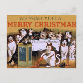 De vintage het Zingen Groet van Kerstmis van Feestdagenkaart