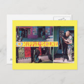 De Vintage Hippie Scene Briefkaart (Voorkant / Achterkant)