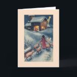 De vintage Hongaarse Kerstkaart van de Geboorte Feestdagen Kaart<br><div class="desc">Het vintage Hongaarse wenskaart van Kerstmis.  Mooi weinig engel en haar schapen op hun manier aan de Trog!  Kellemes Karácsonyi Ünnepeket!</div>
