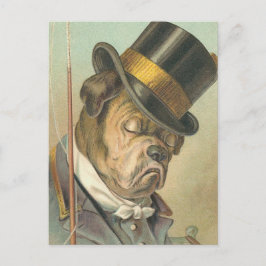 De Vintage Illustratie van de slaap "van de Hond" Briefkaart