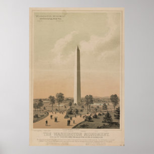 De vintage Illustratie van het Monument van Poster