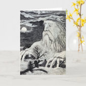 De Vintage Illustratie van "Jack Frost" Kaart (Gele Bloem)