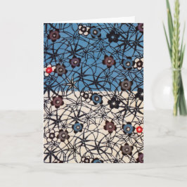 De vintage Japanse Textiel van de Kimono (Bingata) Kaart