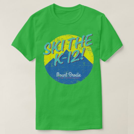 De Vintage K12 skiën T-shirt (Design voorkant)