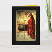 De vintage kaart "Ketel " van Halloween (Voorkant)