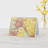 De vintage Kaart van Alaska (Gele Bloem)