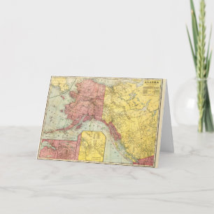 De vintage Kaart van Alaska