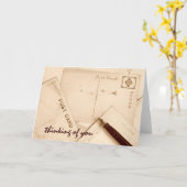 De vintage Kaart van Briefkaarten (Gele Bloem)