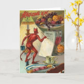 De vintage Kaart van de Duivel (Gele Bloem)