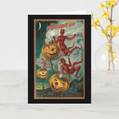 De vintage Kaart van de Duivel (Gele Bloem)