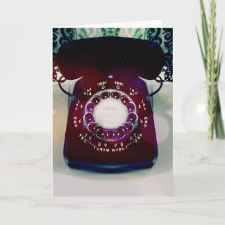De vintage Kaart van de Groet van de Telefoon