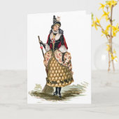 De vintage Kaart van de Heks van Halloween (Gele Bloem)