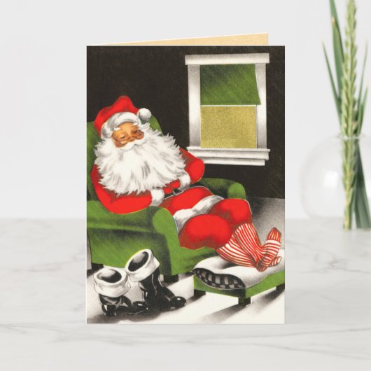 De vintage Kaart van de Kerstman (Voorkant)