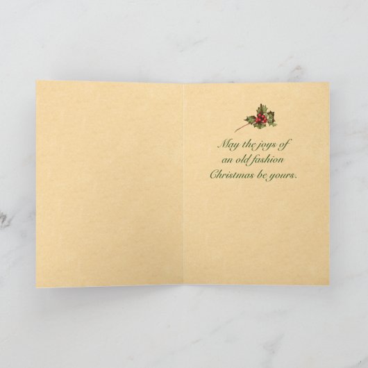 De vintage Kaart van de Kerstman (Binnen)