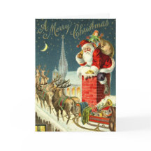 De vintage Kaart van de Kerstman van Kerstmis