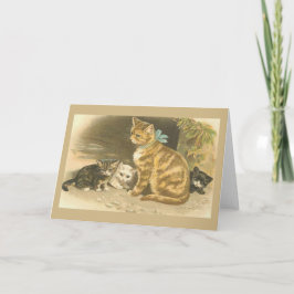 De vintage Kaart van de Nota van de Kat en van de