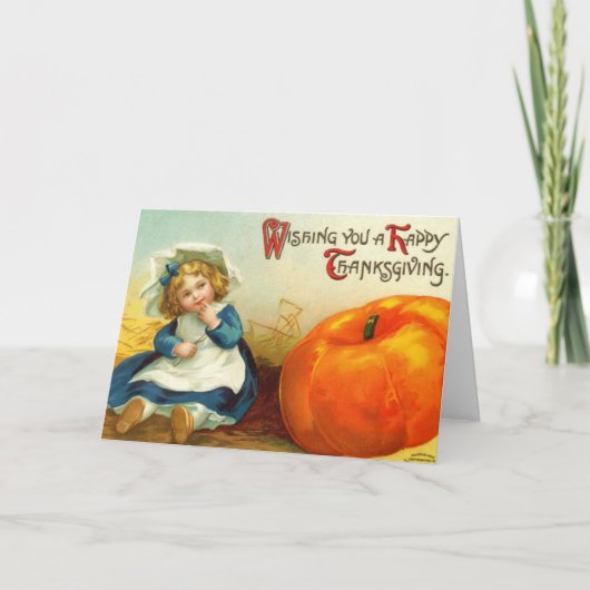 De vintage Kaart van de Thanksgiving (Voorkant)
