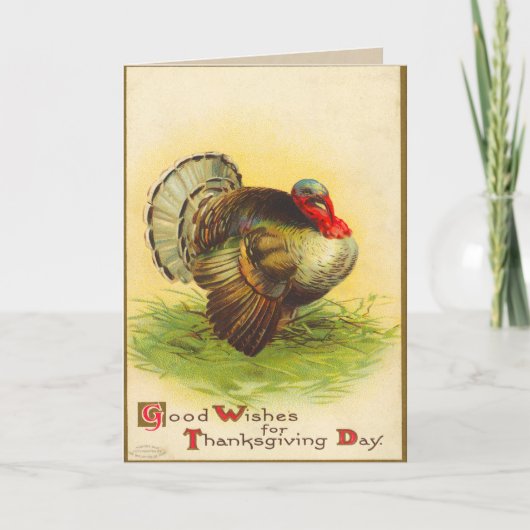 De vintage Kaart van de Thanksgiving (Voorkant)