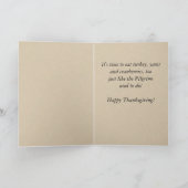 De vintage Kaart van de Thanksgiving (Binnen)