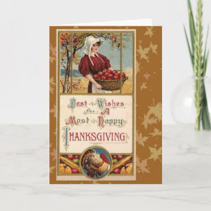 De vintage Kaart van de Thanksgiving