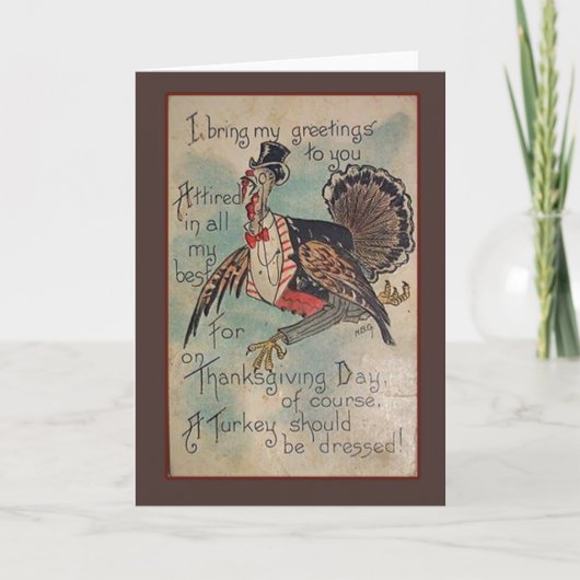 De vintage Kaart van de Thanksgiving (Voorkant)