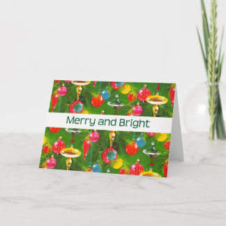 De vintage Kaart van de Vakantie van Ornamenten