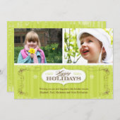 De vintage Kaart van de Vakantie van Strepen (Voorkant / Achterkant)