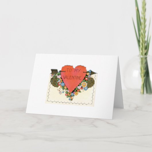 de vintage kaart van de Valentijnsdag (Voorkant)