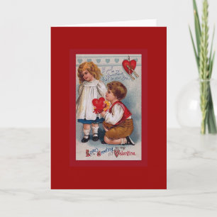De vintage Kaart van de Valentijnsdag