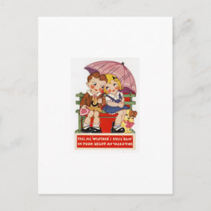 de vintage kaart van de Valentijnsdag