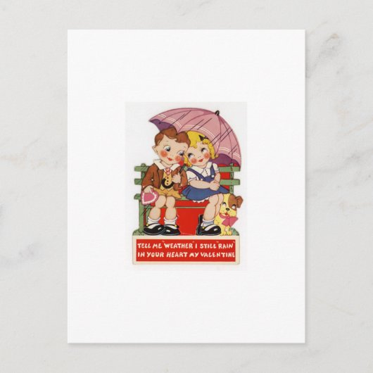 de vintage kaart van de Valentijnsdag (Voorkant)