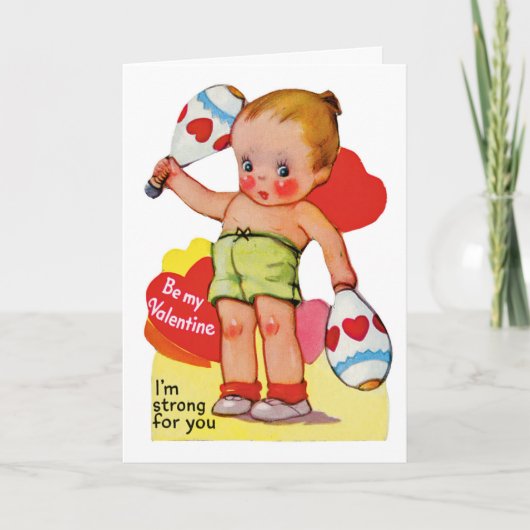 De vintage Kaart van de Valentijnsdag (Voorkant)