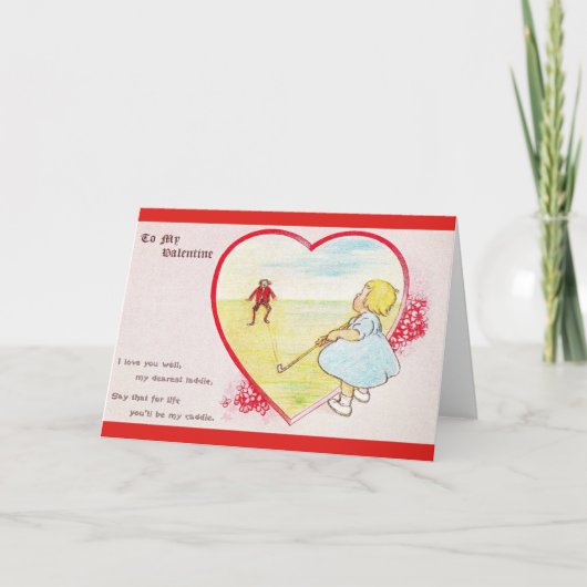 De vintage Kaart van de Valentijnsdag van de (Voorkant)