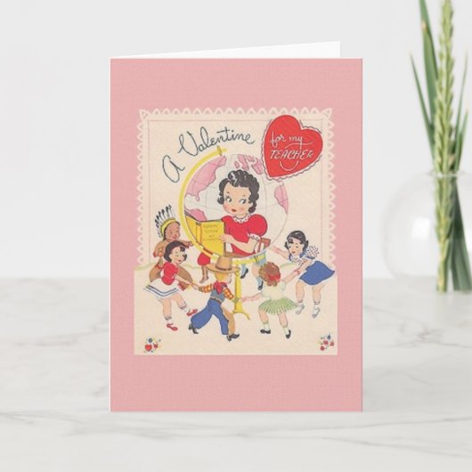 De vintage Kaart van de Valentijnsdag van de (Voorkant)