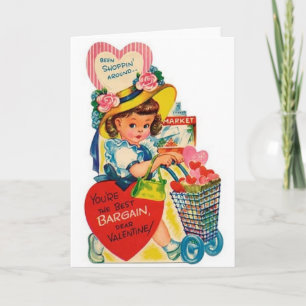 De vintage Kaart van de Valentijnsdag van de Klant