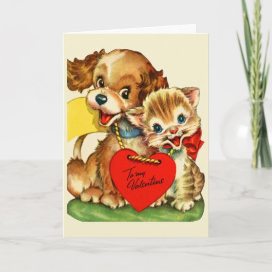 De vintage Kaart van de Valentijnsdag van het (Voorkant)