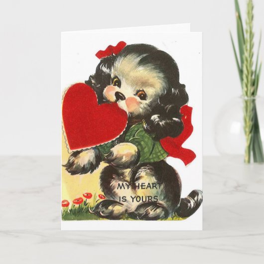De vintage Kaart van de Valentijnsdag van het (Voorkant)