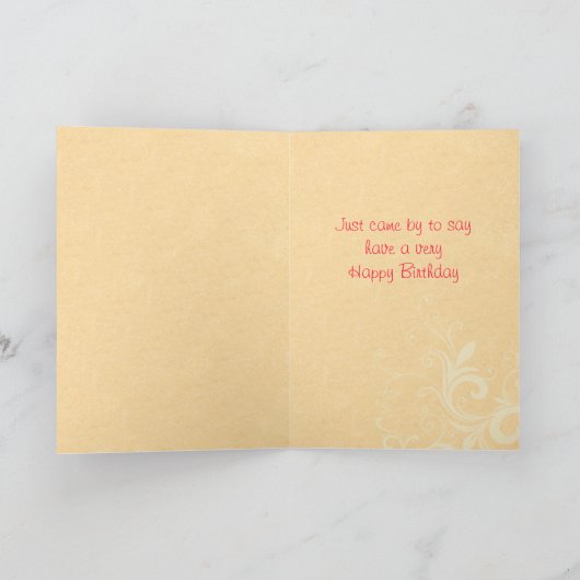 De vintage Kaart van de Verjaardag (Binnen)