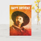 De vintage Kaart van de Verjaardag van Buffalo (Gele Bloem)