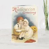 De vintage Kaart van Halloween (Voorkant)