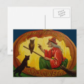 De vintage Kaart van Halloween (Voorkant / Achterkant)