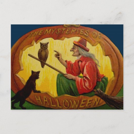De vintage Kaart van Halloween (Voorkant)