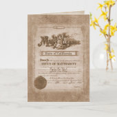 De vintage kaart van het Huwelijk van de (Gele Bloem)