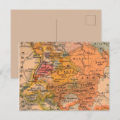 De Vintage Kaart van Midden-Europa (Voorkant / Achterkant)