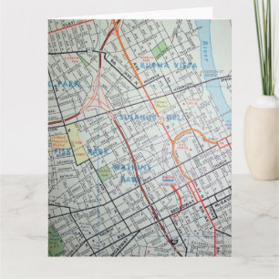 De Vintage Kaart van Nashville, TN