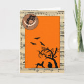 De vintage Kaart van Themed Halloween (Voorkant)