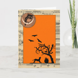 De vintage Kaart van Themed Halloween